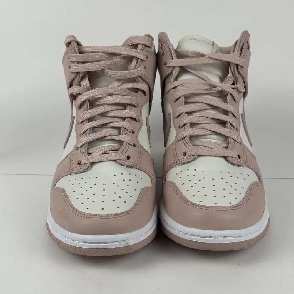 Nike Dunk High Women's 8 PInk Oxford White Leather Sneaker Shoes DD1869-003 - Picture 4 of 8